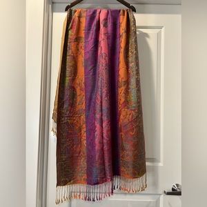 Stunning colorful pashmina scarf